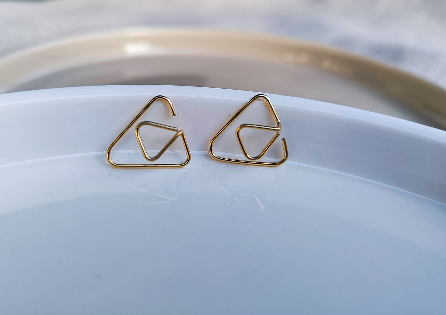 Boucles d'oreilles architecturales 3D losanges, géométriques