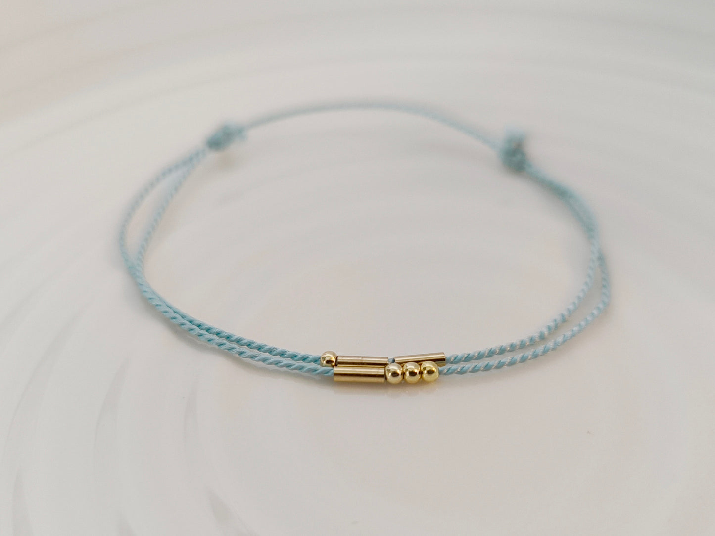 Bracelet initiales en code Morse