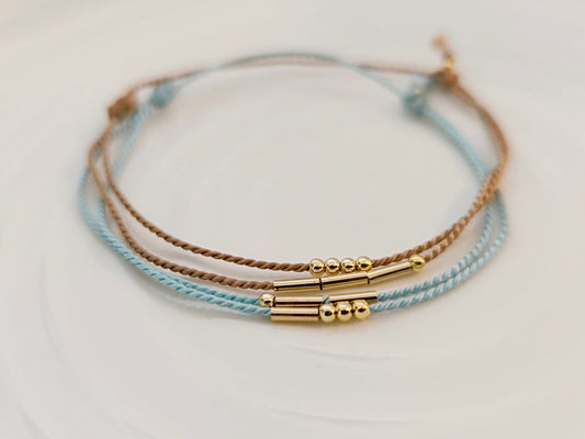 Bracelet initiales en code Morse