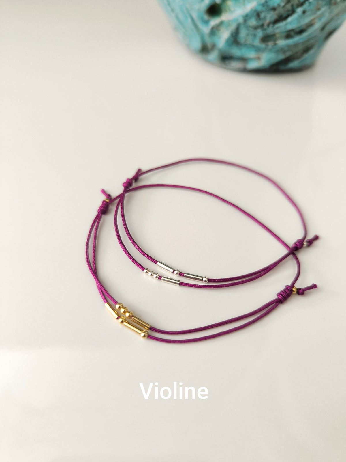 Bracelet initiales en code Morse