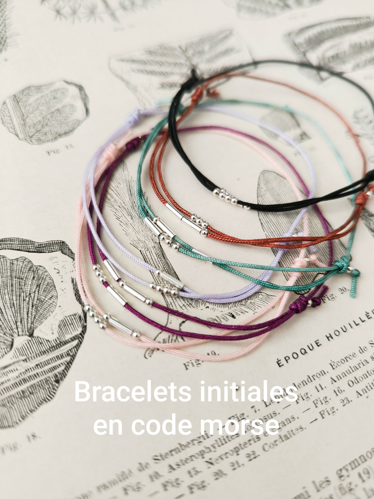 Bracelet initiales en code Morse