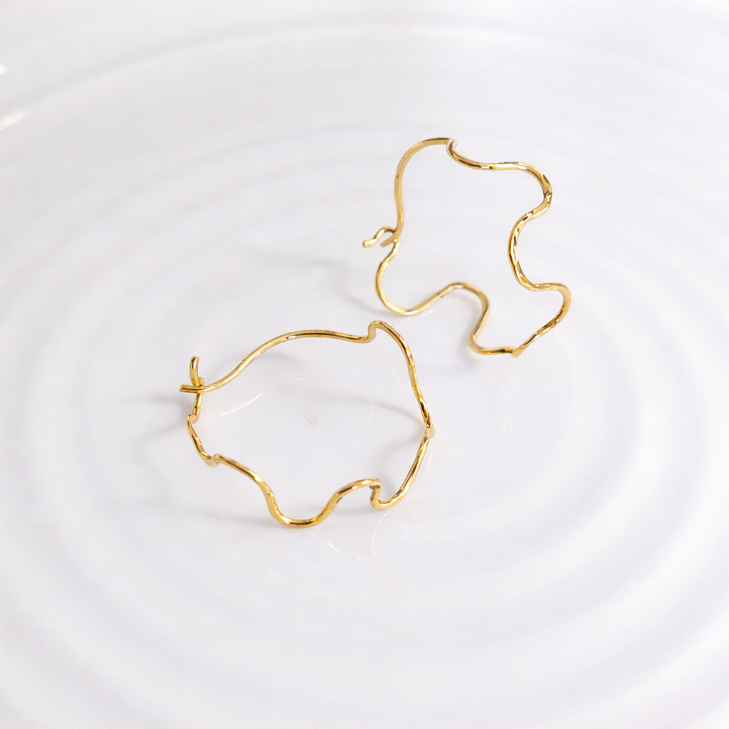 Boucles d'oreilles créoles serpent